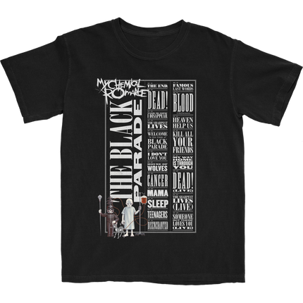 The Black Parade Deluxe Tracklist T-Shirt | My Chemical Romance