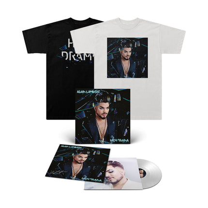 Adam Lambert High Drama Signed LP + T-Shirt