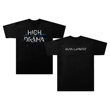 Adam Lambert High Drama Text T-Shirt Black