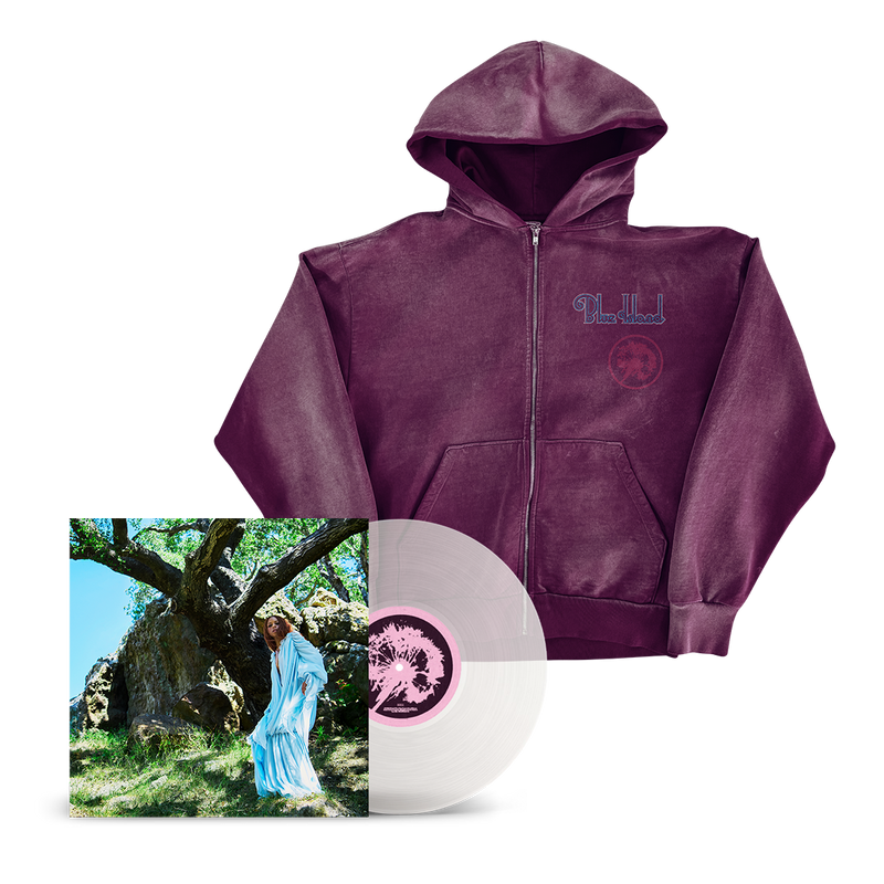 Fan Pack - Blue Island - Translucent Milky Clear Vinyl & Ravyn Lenae Zip Hoodie | Rayvn Lenae