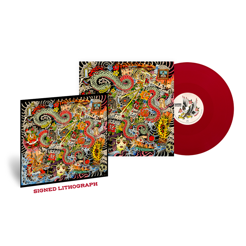 The Hard Way - Rusty Red Vinyl with Signed Lithograph Fan Pack | Cameron Whitcomb