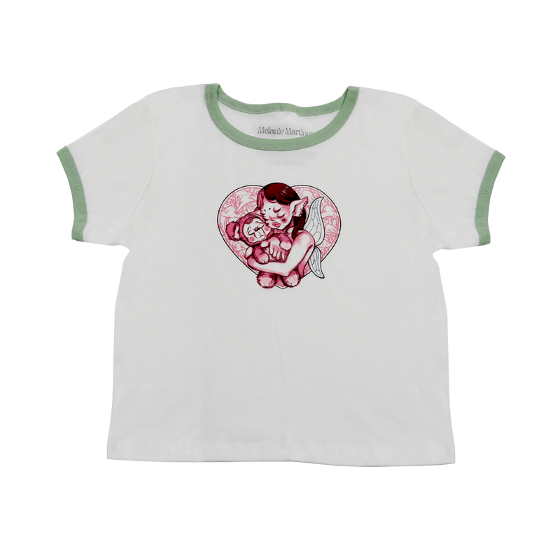 Trilogy Ringer Baby Tee White