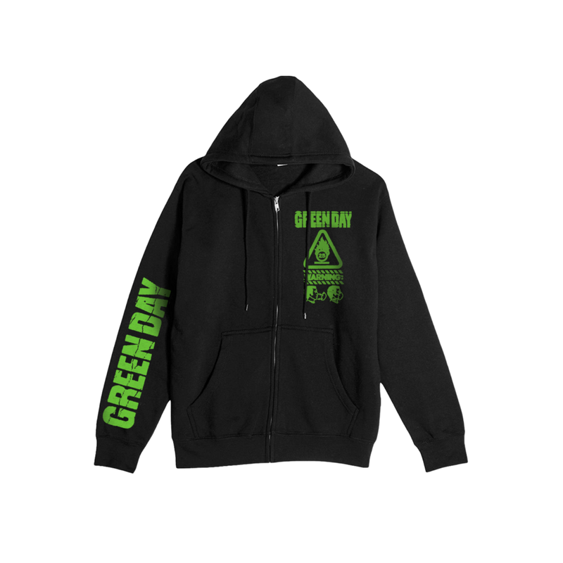 Warning Photo Zip Hoodie | Green Day