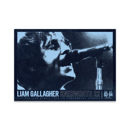 Liam Gallagher Knebworth 22 Live A2 Photo Print Black