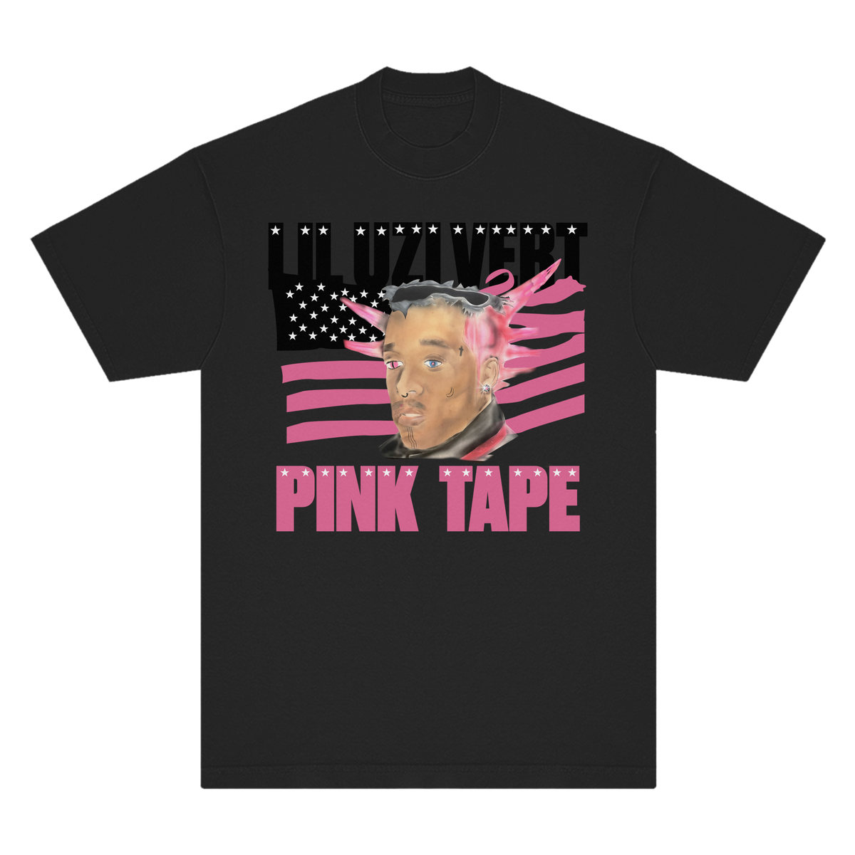 Pink Tape Black Portrait T-Shirt | Lil Uzi Vert – Warner Music
