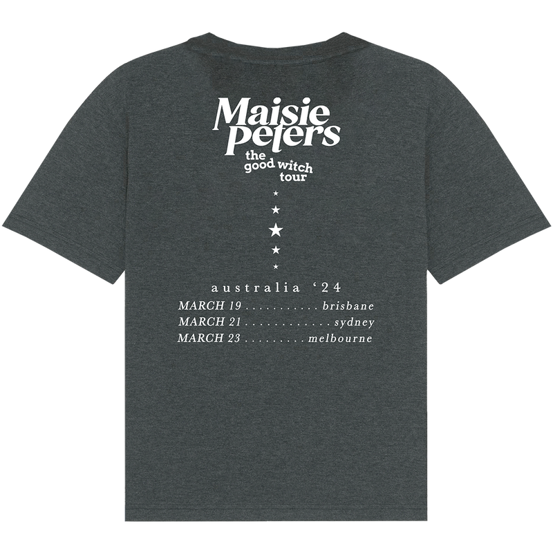 Best Damn Band Aus 2024 Tour T-shirt Grey | Maisie Peters Back