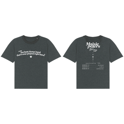 Best Damn Band Aus 2024 Tour T-shirt Grey | Maisie Peters