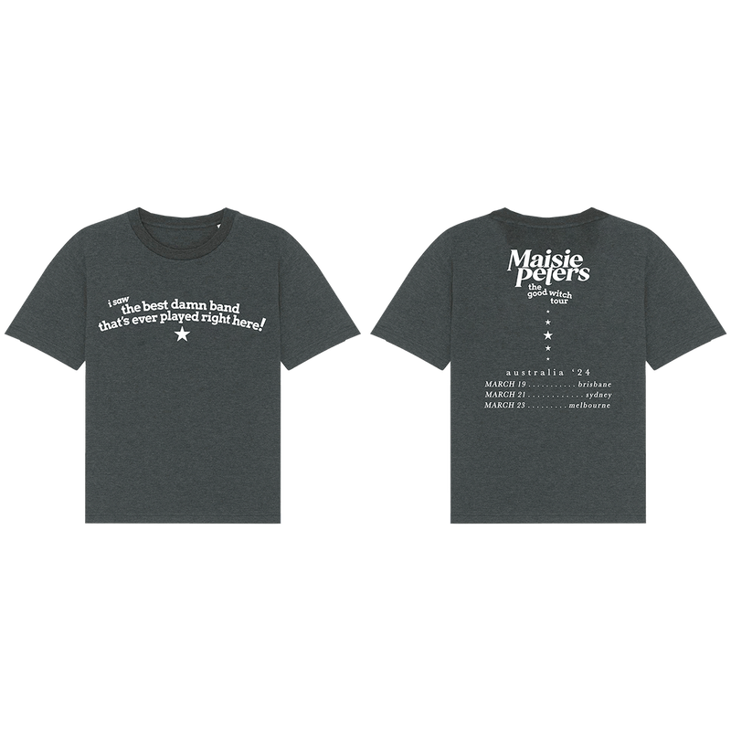 Best Damn Band Aus 2024 Tour T-shirt Grey | Maisie Peters