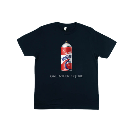 Just Another Rainbow Spray Can Navy T-Shirt | Liam Gallagher and John Squire