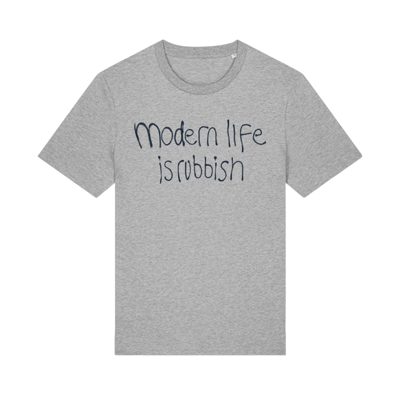 Modern Life Is Rubbish Logo T-shirt Grey | Blur