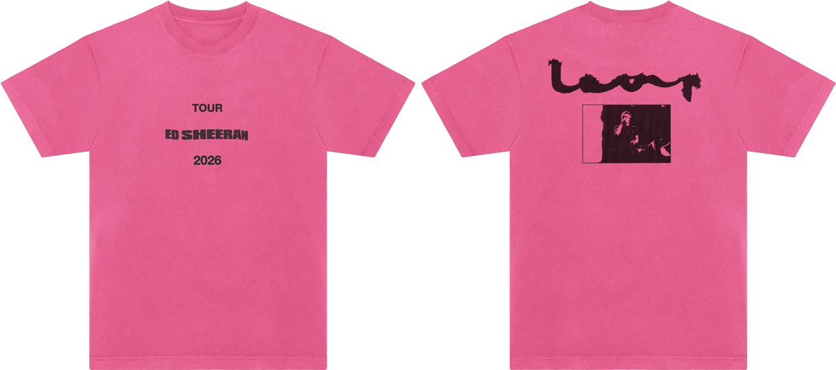 LOOP TOUR SCRIPT PINK TEE | Ed Sheeran – Warner Music Australasia Store