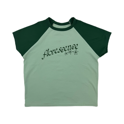 Florescence Raglan T-Shirt Green | Maisie Peters