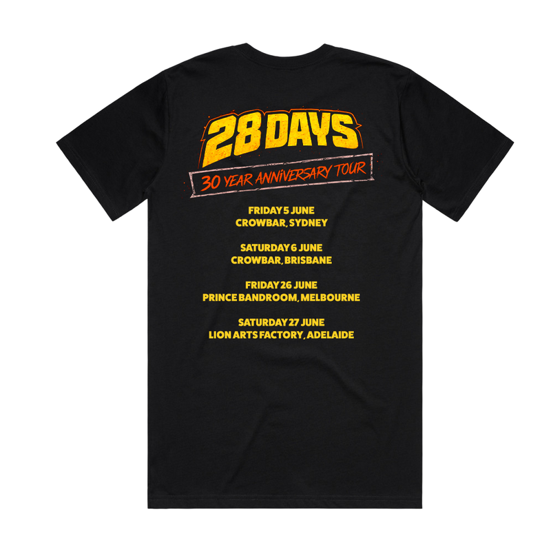 Upstyledown 30th Anniversary Tour T-Shirt | 28 Days
