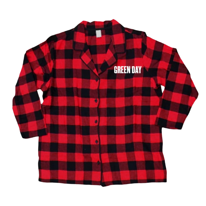 Logo Flannel Pajama Set | Green Day