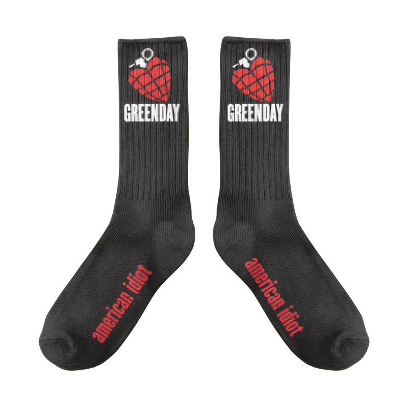 Heart Grenade Socks | Green Day 