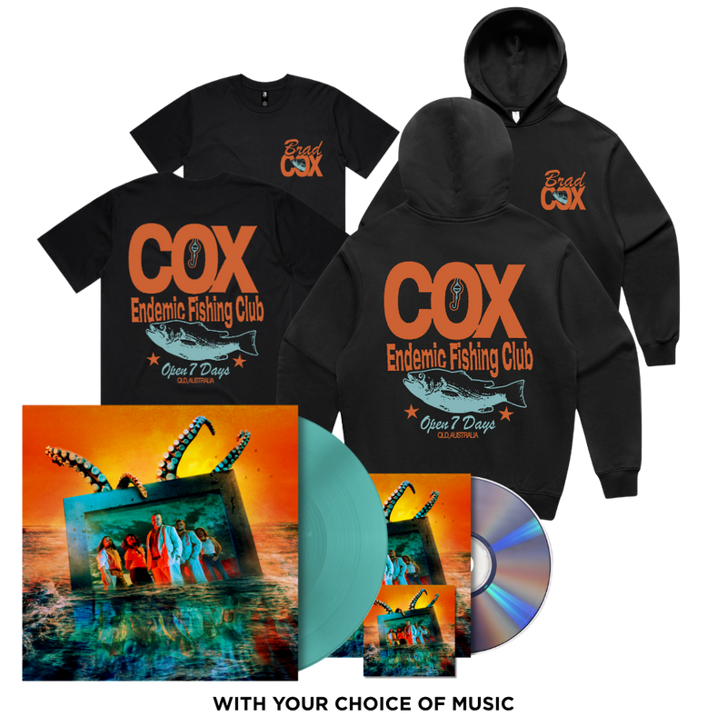 Cox Endemic Fishing Club Tee, Hoodie & Album Bundle | Brad Cox