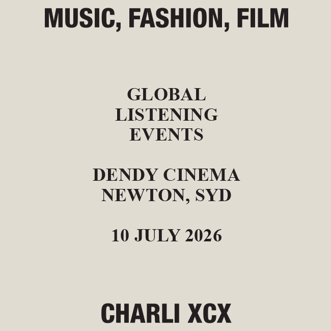 Music, Fashion, Film: Sydney Listening Event Ticket | CHARLI XCX