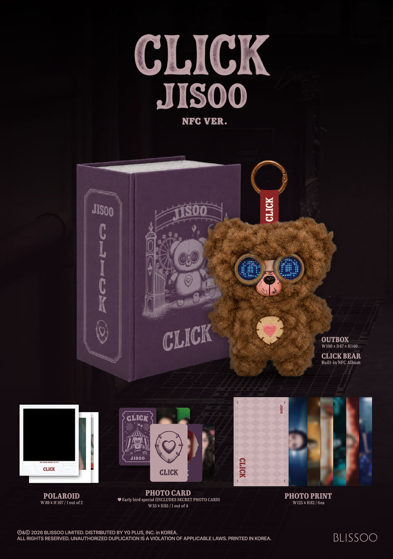 JISOO Single Album [CLICK] CLICK BABY BEAR NFC VER. | JISOO