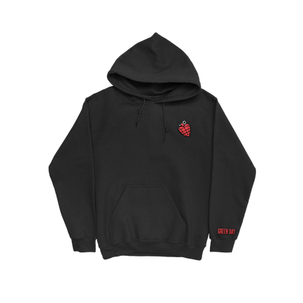 Heart Grenade Embroidered Hoodie | Green Day