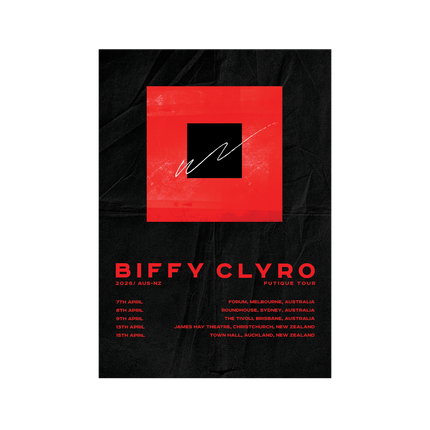 Futique Aus NZ 2026 Tour Poster | Biffy Clyro