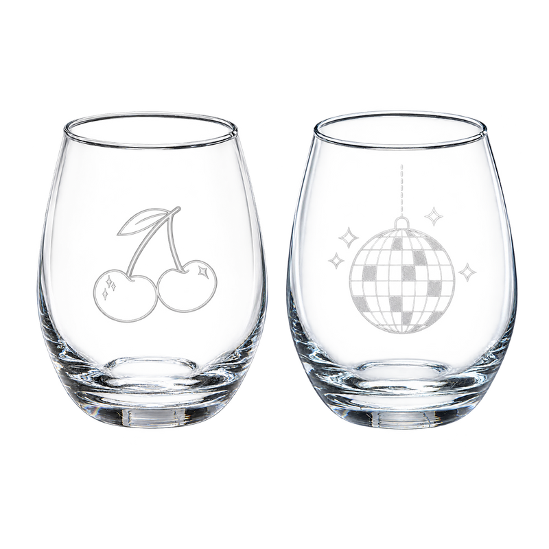 Holiday Things Stemless Wine Glass (Set of 2) | Hilary Duff