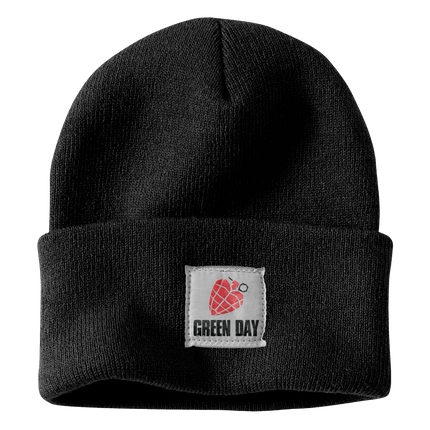 Heart Grenade Patch Black Beanie | Green Day 