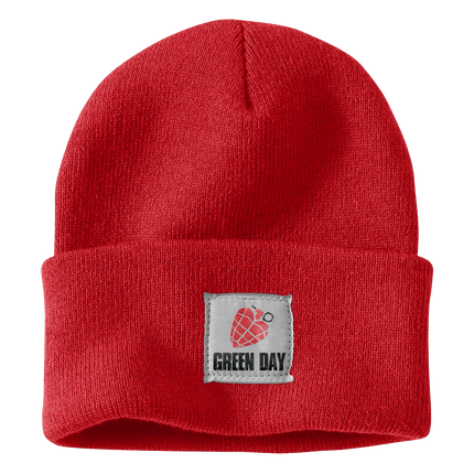 Heart Grenade Patch Red Beanie | Green Day 