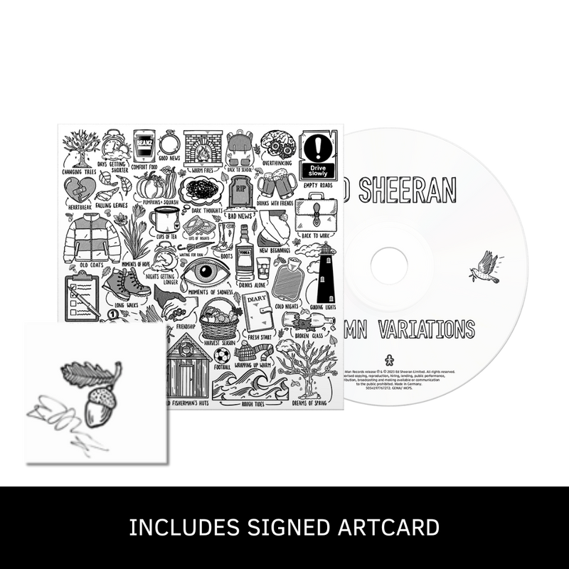Autumn Variations CD + Signed Artcard | Ed Sheeran