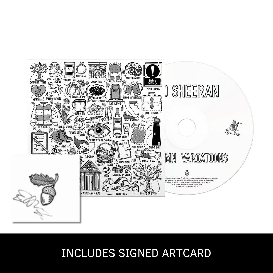 Autumn Variations CD + Signed Artcard | Ed Sheeran – Warner Music 