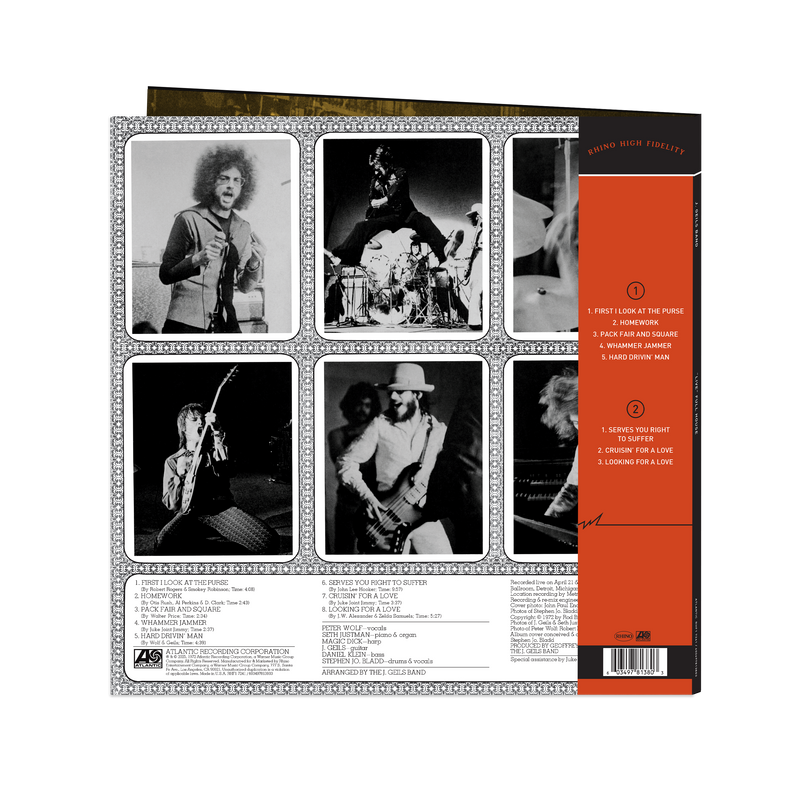 "Live" Full House (Rhino High Fidelity) Vinyl | The J. Geils Band