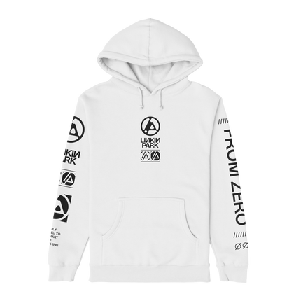 FZR WHITE PULLOVER HOODIE