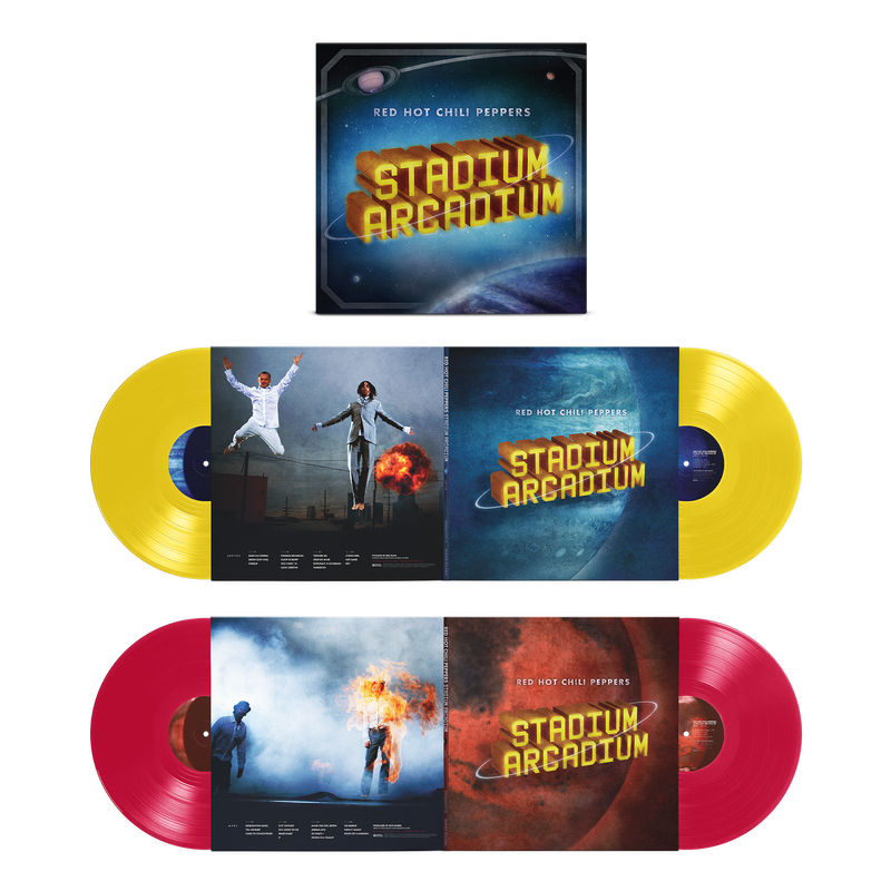 Stadium Arcadium: 20th Anniversary Limited Edition Canary Yellow & Apple Red 4LP  | Red Hot Chili Peppers