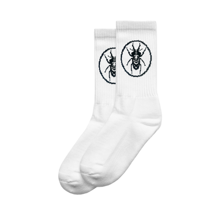 White Stag Beetle Socks