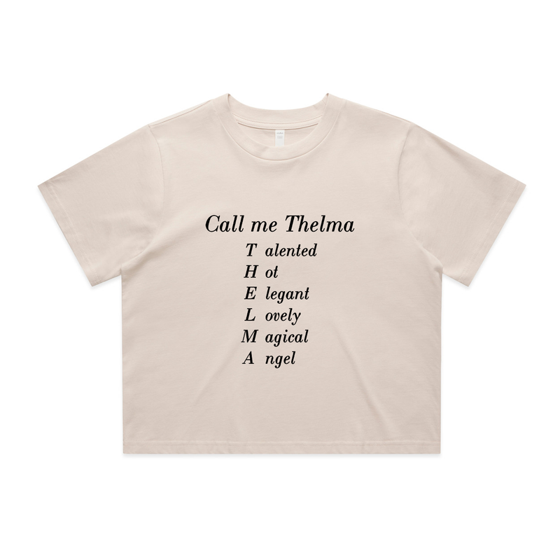 Call Me Thelma Crop Tee | Thelma Plum