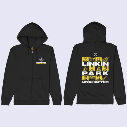 Unshatter Black Zip Up Hoodie | Linkin Park
