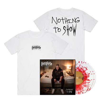 Nothing To Show Clear Vinyl with Red Splatter + White T-Shirt |