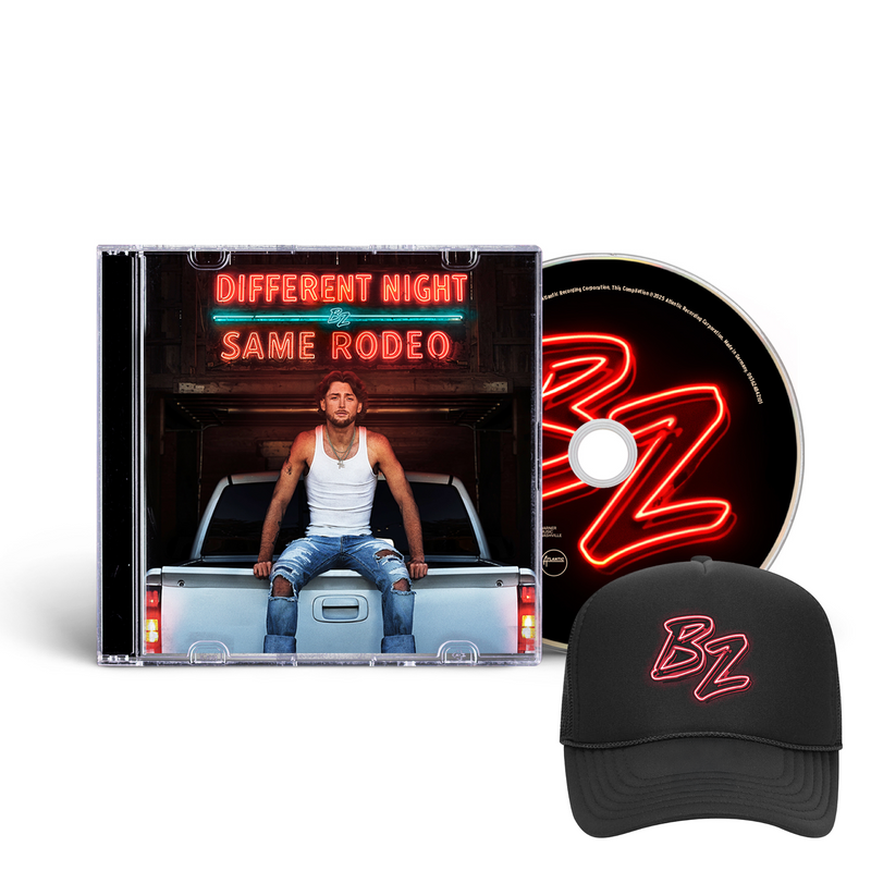 Different Night Same Rodeo Fan Pack - CD + "Neon BZ" Hat | Bailey Zimmerman