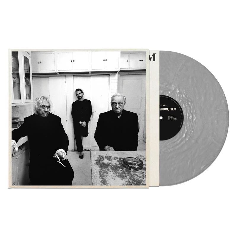 charli xcx music, fashion, film white bone vinyl