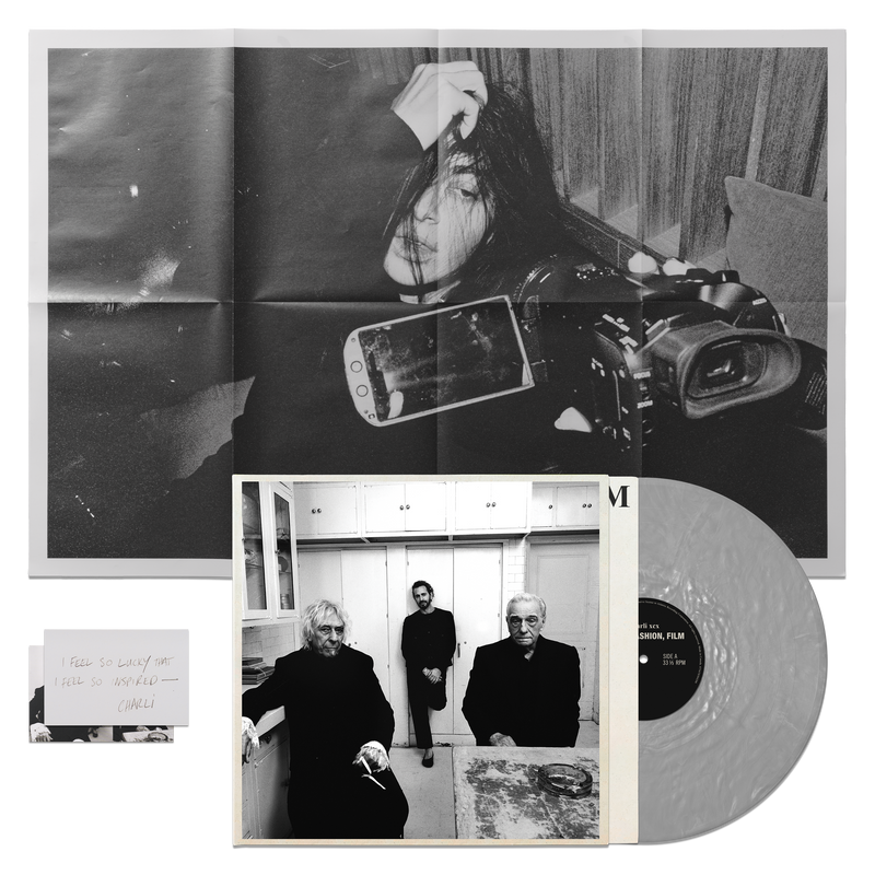 charli xcx music, fashion, film white bone vinyl