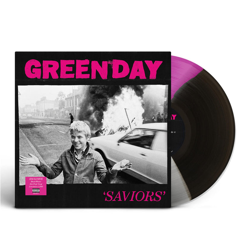 SAVIORS Lt Ed Store Exclusive Tricolor Black White Hot Pink Vinyl LP | Green Day