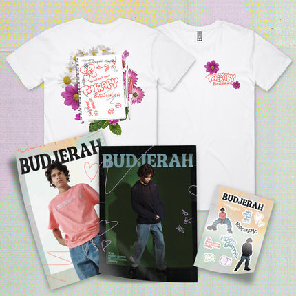 Therapy T-Shirt + Poster + Sticker Bundle | Budjerah