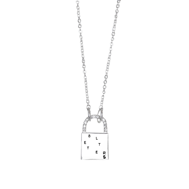 Why Don't We Initial Lock Silver Necklace