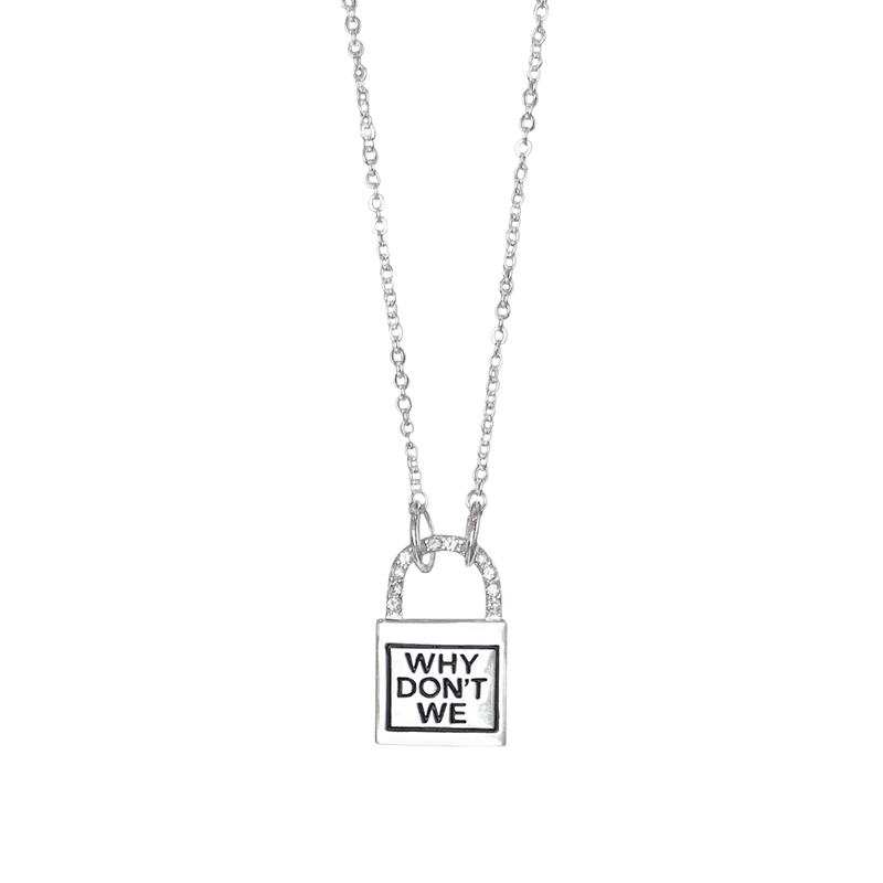 Why Don't We Initial Lock Silver Necklace