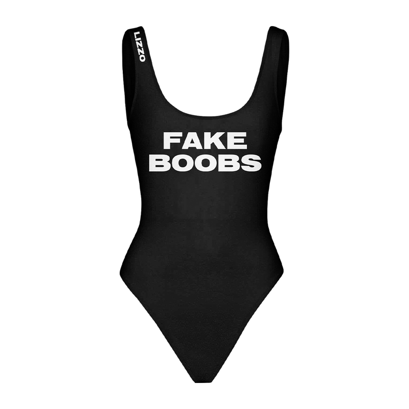 Fake Boobs/Ass Black Swimsuit