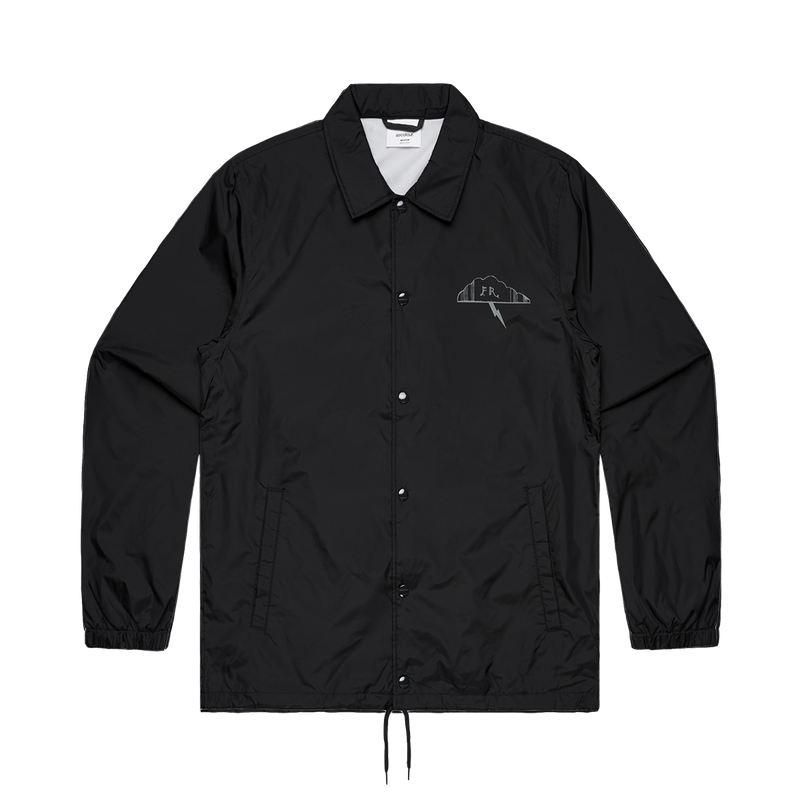 Frightened Rabbit Sing The Greys Lightning Bolt Coach Jacket Black