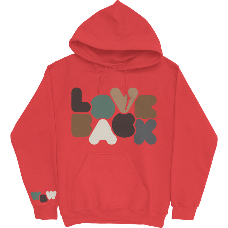 Why Don't We Limited Quantity Love Back Bubbles Hoodie Red 