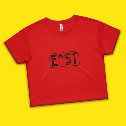 E^ST Logo Red Cropped T-Shirt