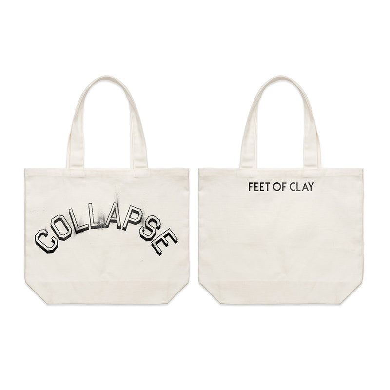 Collapse White Tote Bag + FEET OF CLAY Download