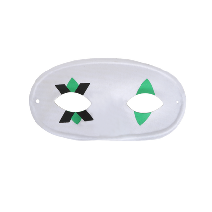 White domino style eye mask.