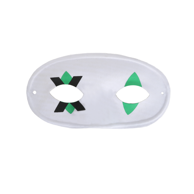White domino style eye mask.